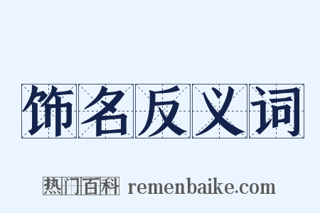 饰名反义词是什么意思的图片